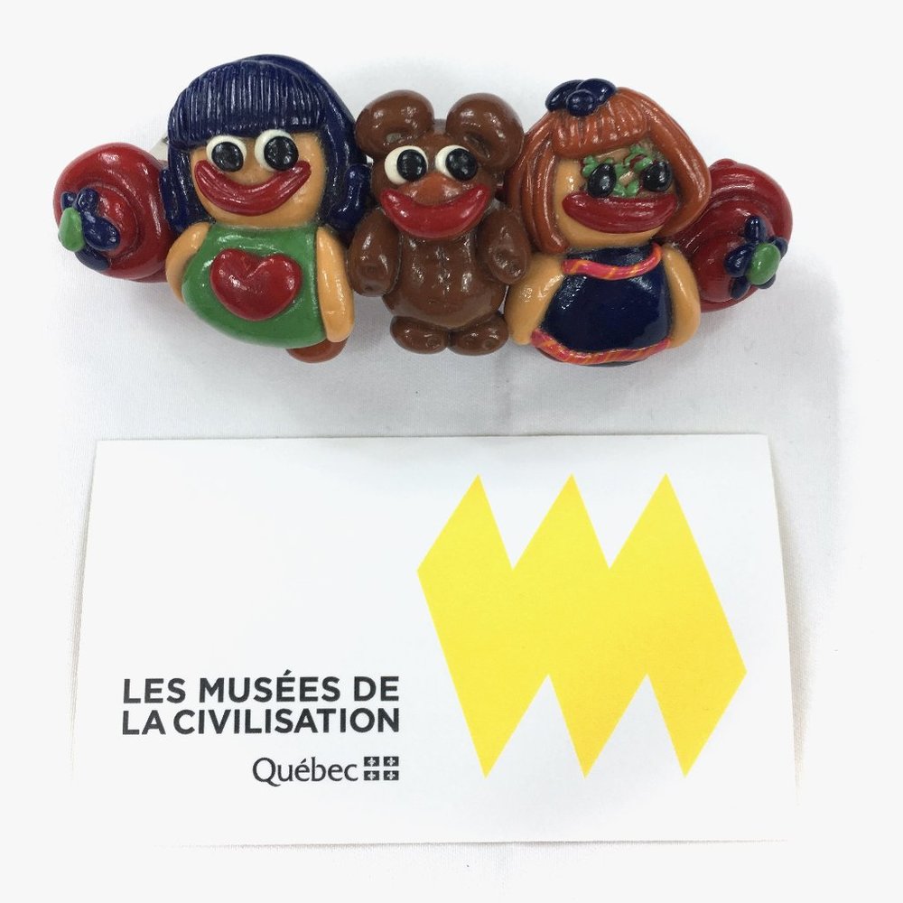 MUSEUM OF CIVILISATION - made in France - Nice Handcrafted Hair Clip 3½"